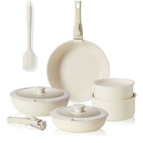 12 POTS and pans set, non-stick kitchen cookware set